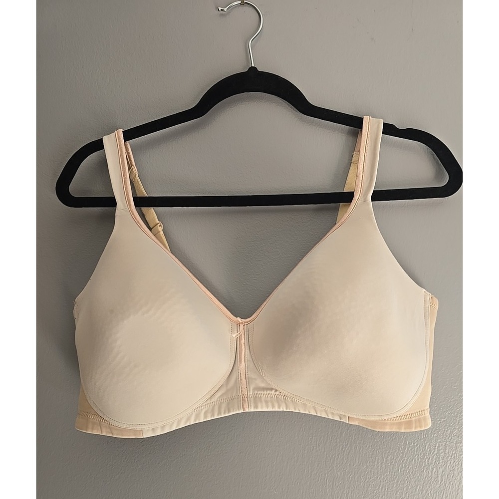 Vanity Fair Beige Full Coverage Adjustable Straps Wire Free T-Shirt Bra Sz 40DD